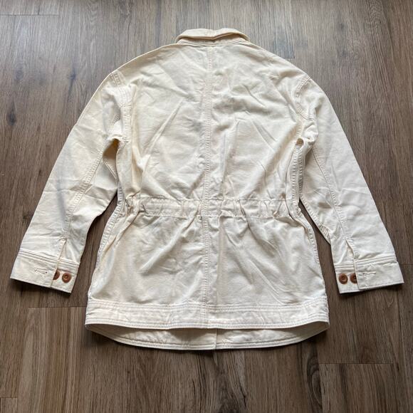 Everlane The Cinchable Chore Jacket Women's S Bone Inner Drawstring Pockets - Picture 5 of 11